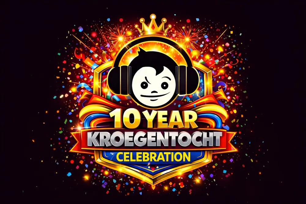 10 jaar Crazy Kroegentocht jubileumbadge